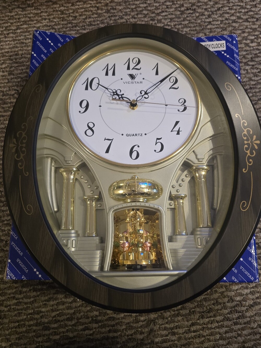 Gold and Brown Decorative Wall Clock
